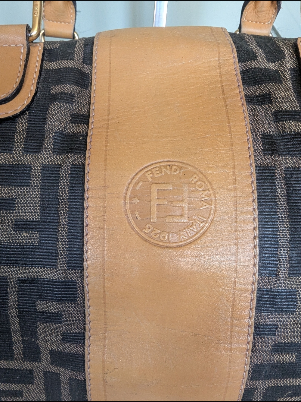 Vintage Fendi Zucca Monogram Boston Bag - Picture 2 of 13